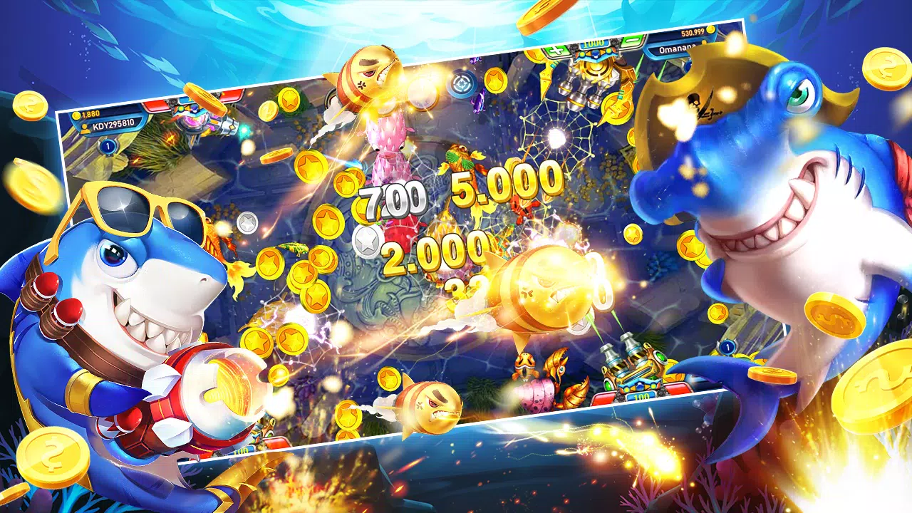 หน้าจอเกมยิงปลาของ 59g ในบรรยากาศโลกใต้ทะเล